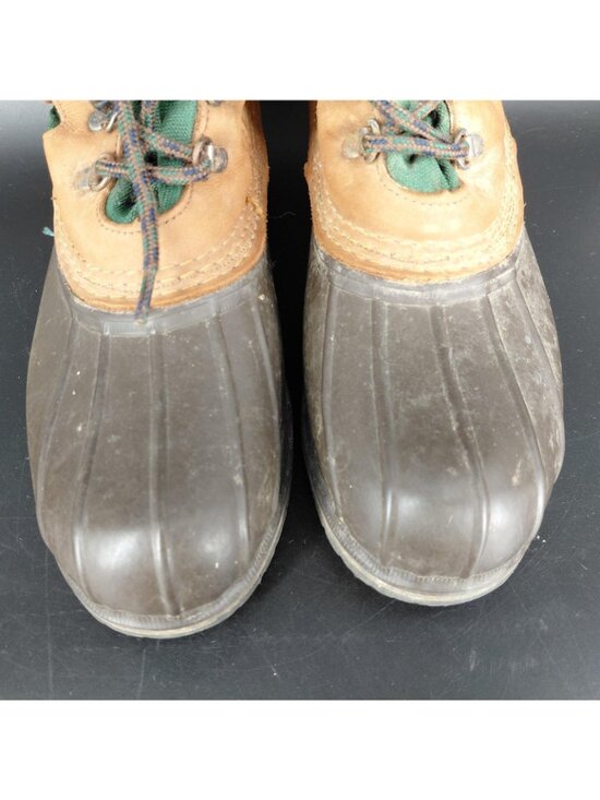 L.L. Bean Boots Men Size 8 Brown Leather Rubber Rain Snow Winter Waterproof Lace main image 4